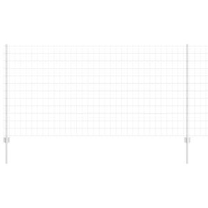 vidaXL Cl&ocirc;ture Euro avec poteau 25 x 1,2 m Acier galvanis&eacute; Argent&eacute;