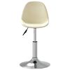 vidaXL Tabouret de bar Cr&egrave;me Tissu