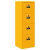 vidaXL Cabinet de Dossier Jaune moutarde 45,5 x 42 x 139 cm