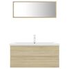 vidaXL Ensemble de meubles de salle de bain Ch&ecirc;ne sonoma Agglom&eacute;r&eacute;