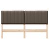 vidaXL T&ecirc;te de lit capitonn&eacute;e Marron et Taupe 150 cm Pin massif