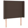 vidaXL Sommier &agrave; lattes de lit matelas LED Marron 100x200cm Similicuir