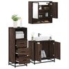 vidaXL Ensemble de meubles de salle de bain 3 pcs Ch&ecirc;ne marron
