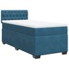 vidaXL Sommier &agrave; lattes de lit avec matelas bleu 90x190 cm velours