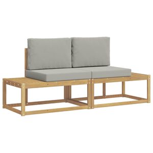 vidaXL Ensemble de canap&eacute;s d'ext&eacute;rieur 2 pc Blanc et gris clair
