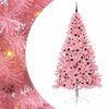 vidaXL Sapin de No&euml;l artificiel pr&eacute;-&eacute;clair&eacute; Rose 240 cm PVC