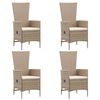 vidaXL Ensemble &agrave; manger de jardin 5 pcs Beige