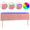 vidaXL T&ecirc;te de lit &agrave; LED Rose 200x5x78/88 cm Velours