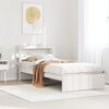 vidaXL Cadre de lit avec t&ecirc;te de lit sans matelas blanc 100x200 cm