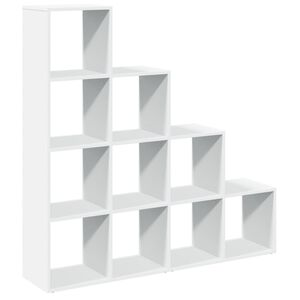 vidaXL &Eacute;tag&egrave;re s&eacute;paratrice de pi&egrave;ce &agrave; 4 niveaux blanc 131,5x29x131,5cm