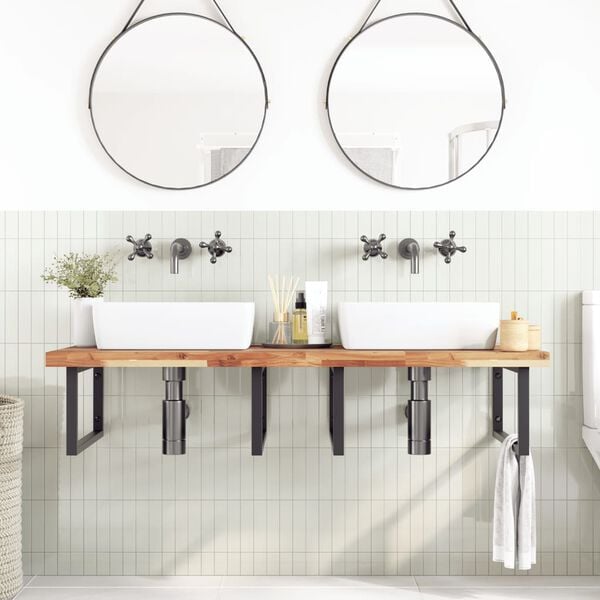 vidaXL Dessus de meuble de salle de bain finition &agrave; l'huile 120x60x4cm