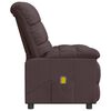 vidaXL Fauteuil de massage Marron fonc&eacute; Tissu