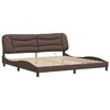 vidaXL Cadre de lit avec LED sans matelas Hvar marron 200x200 cm