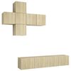 vidaXL Ensemble de meubles TV 7 pcs Ch&ecirc;ne sonoma Bois d'ing&eacute;nierie