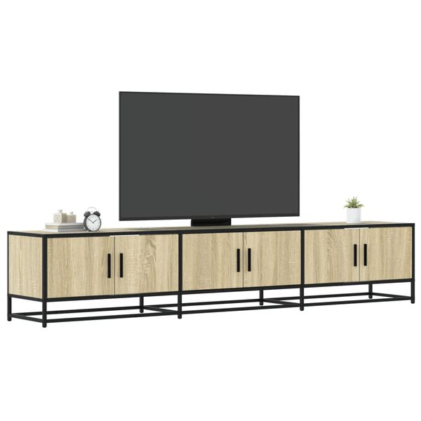 vidaXL Meuble TV ch&ecirc;ne sonoma 210x35x41 cm bois d'ing&eacute;nierie