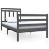 vidaXL Cadre de lit sans matelas gris bois massif