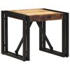 vidaXL Table basse 40x40x35 cm bois de manguier massif brut