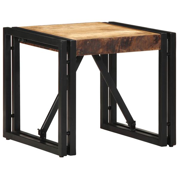 vidaXL Table basse 40x40x35 cm bois de manguier massif brut