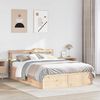 vidaXL Cadre de lit avec t&ecirc;te de lit 140x190 cm bois de pin massif