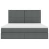vidaXL Lit avec rangement et LED Gris fonc&eacute; 160 x 200 cm Polyester