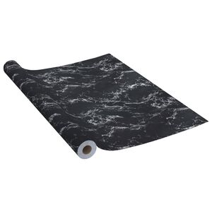 vidaXL Film autoadh&eacute;sif pour meubles Pierre noire 500x90 cm PVC