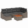 vidaXL Ensemble de canap&eacute; de jardin 7 pc Gris polyrotin