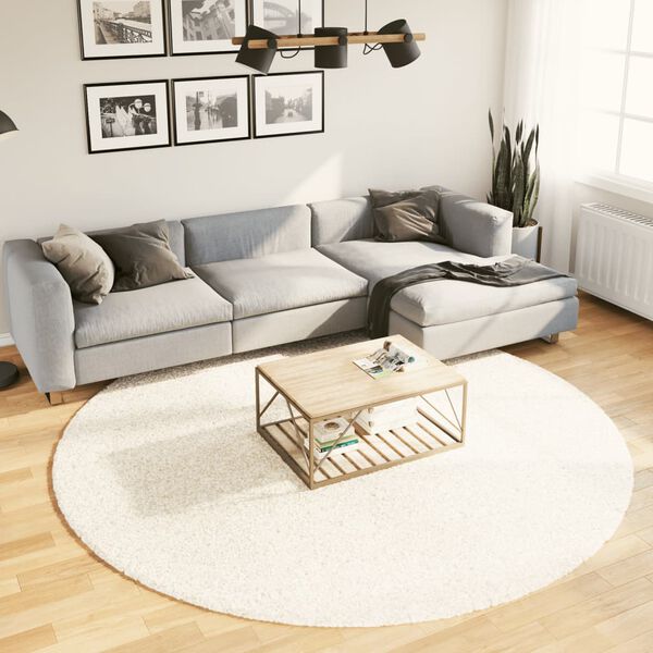 vidaXL Tapis OVIEDO &agrave; poils courts beige &Oslash; 240 cm