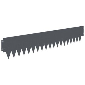 vidaXL Bordure de Pelouse 10 pc 103 x 20 cm Acier Anthracite
