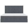 vidaXL Lit de Rangement avec matelas Gris fonc&eacute; 180 x 200 cm Velours