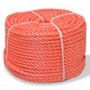 vidaXL Corde torsad&eacute;e Polypropyl&egrave;ne 10 mm 500 m Orange