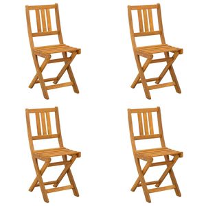 vidaXL Chaises de bistrot d'ext&eacute;rieur Naturel Bois d'Acacia Massif