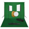 vidaXL Kit de studio photo bo&icirc;tes &agrave; lumi&egrave;re toile de fond r&eacute;flecteur