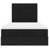vidaXL Cadre de lit ottoman avec matelas noir 120x200cm tissu