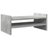 vidaXL Support de moniteur gris b&eacute;ton 50x27x20 cm bois d'ing&eacute;nierie
