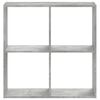 vidaXL Biblioth&egrave;que gris b&eacute;ton 68,5x32x68,5 cm bois d'ing&eacute;nierie