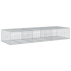 vidaXL Panier gabion avec couvercle 300x100x50 cm fer galvanis&eacute;