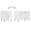 vidaXL Tables de chevet 2 pcs blanc brillant 40x40x50 cm