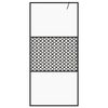 vidaXL Paroi de douche avec verre ESG transparent 80x195 cm Noir