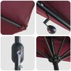 vidaXL Parasol de jardin Rouge bordeaux 294 x 150 x 224 cm tissu