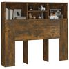 vidaXL Armoire de t&ecirc;te de lit Ch&ecirc;ne fum&eacute; 120x19x103,5 cm