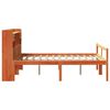 vidaXL Lit biblioth&egrave;que sans matelas cire marron 150x200 cm pin massif