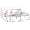 vidaXL Cadre de lit de jour Blanc 75 x 190 cm Acier enduit de poudre