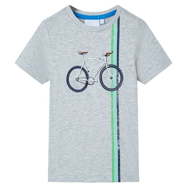 T-shirt pour enfants avec manches courtes gris 116
