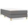 vidaXL Sommier &agrave; lattes de lit et matelas Gris fonc&eacute; 90x190 cm Tissu