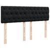 vidaXL Sommier &agrave; lattes de lit avec matelas Noir 140x190 cm Velours