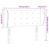vidaXL T&ecirc;te de lit avec oreilles Gris clair 103x23x78/88 cm Tissu