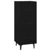 vidaXL Buffet Noir 34,5x34x90 cm Bois d'ing&eacute;nierie