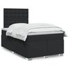 vidaXL Sommier &agrave; lattes de lit matelas Noir 120x200 cm Similicuir