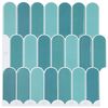 vidaXL Carreau en Plume 10 pcs Bleu 30 x 30 cm Polyur&eacute;thane et PET