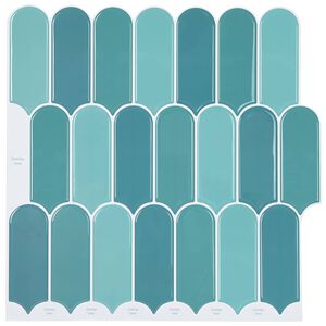 vidaXL Carreau en Plume 10 pcs Bleu 30 x 30 cm Polyur&eacute;thane et PET